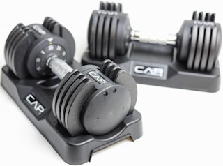 walmart cap adjustable barbells stock photo