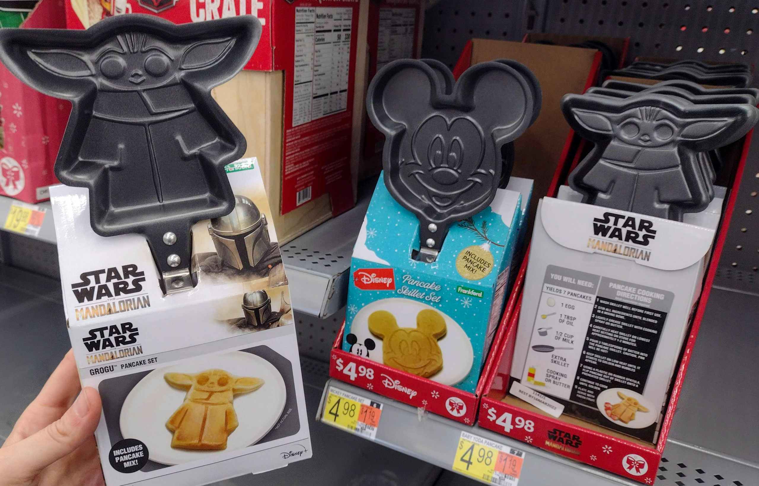walmart disney baby yoda pancake mix skillet hand holding
