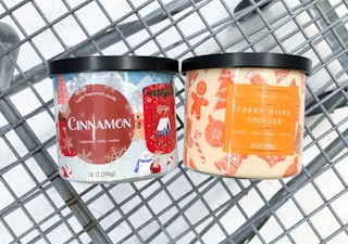 walmart holiday time christmas candles in cart