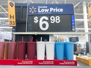 walmart holiday time studded tumbler on shelf