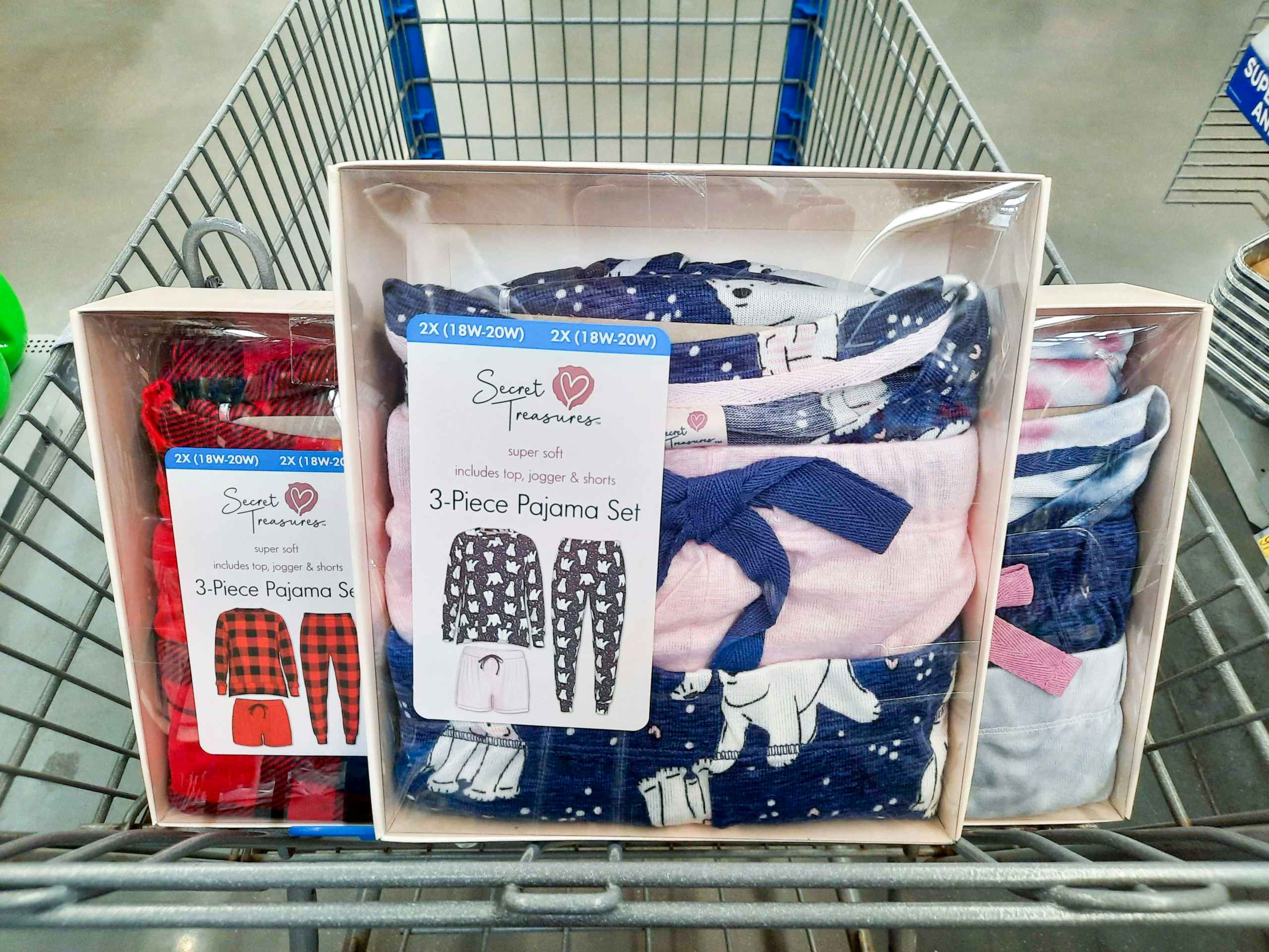 walmart secret treasures 3 piece pajama set