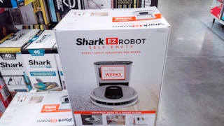 walmart shark ez robot vacuum on display