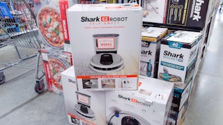 walmart shark ez robot vacuum on display