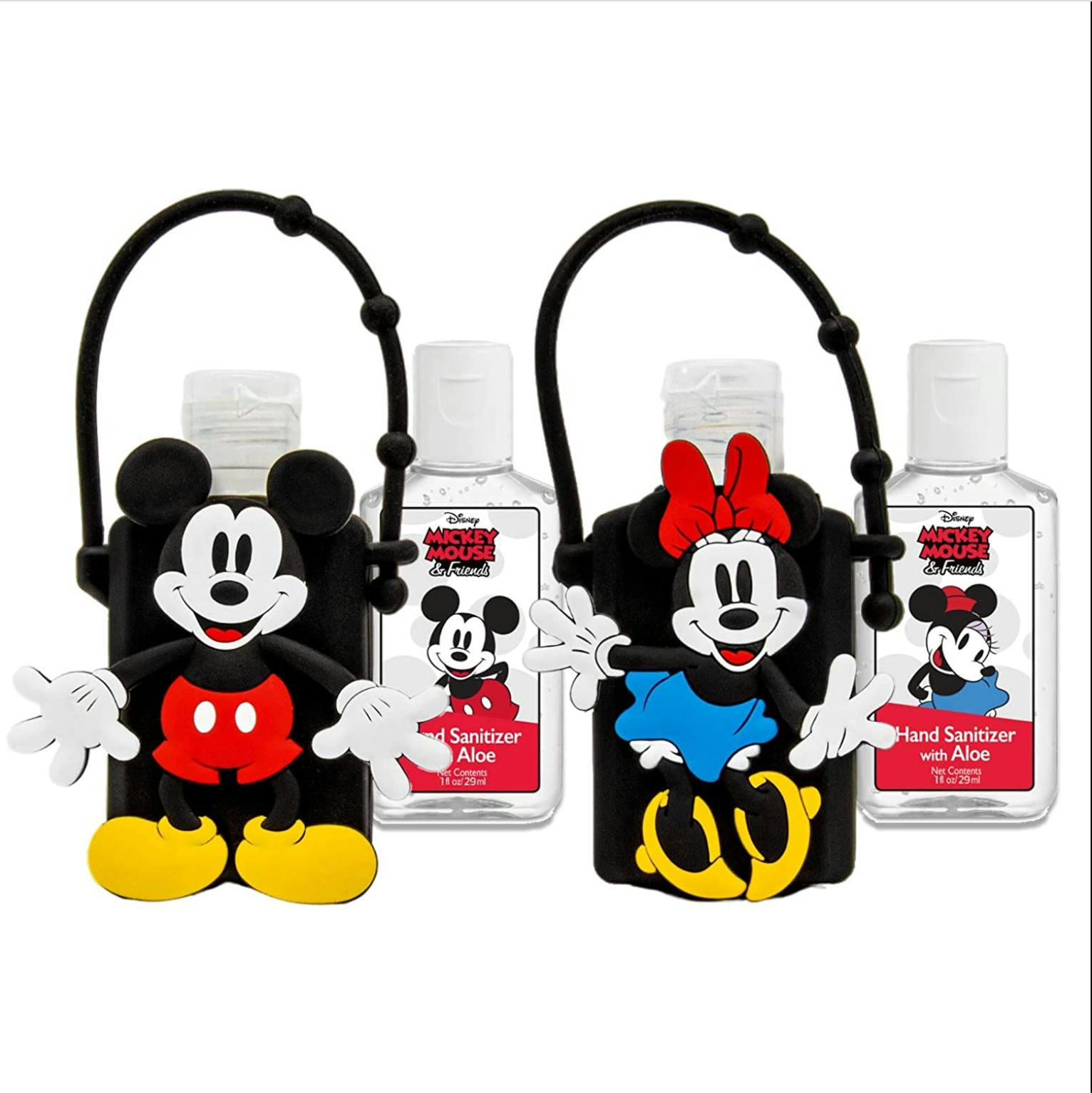 X 2 Disney Minnie Mouse Drinks Flask Dispenser With Straw And Lanyard 