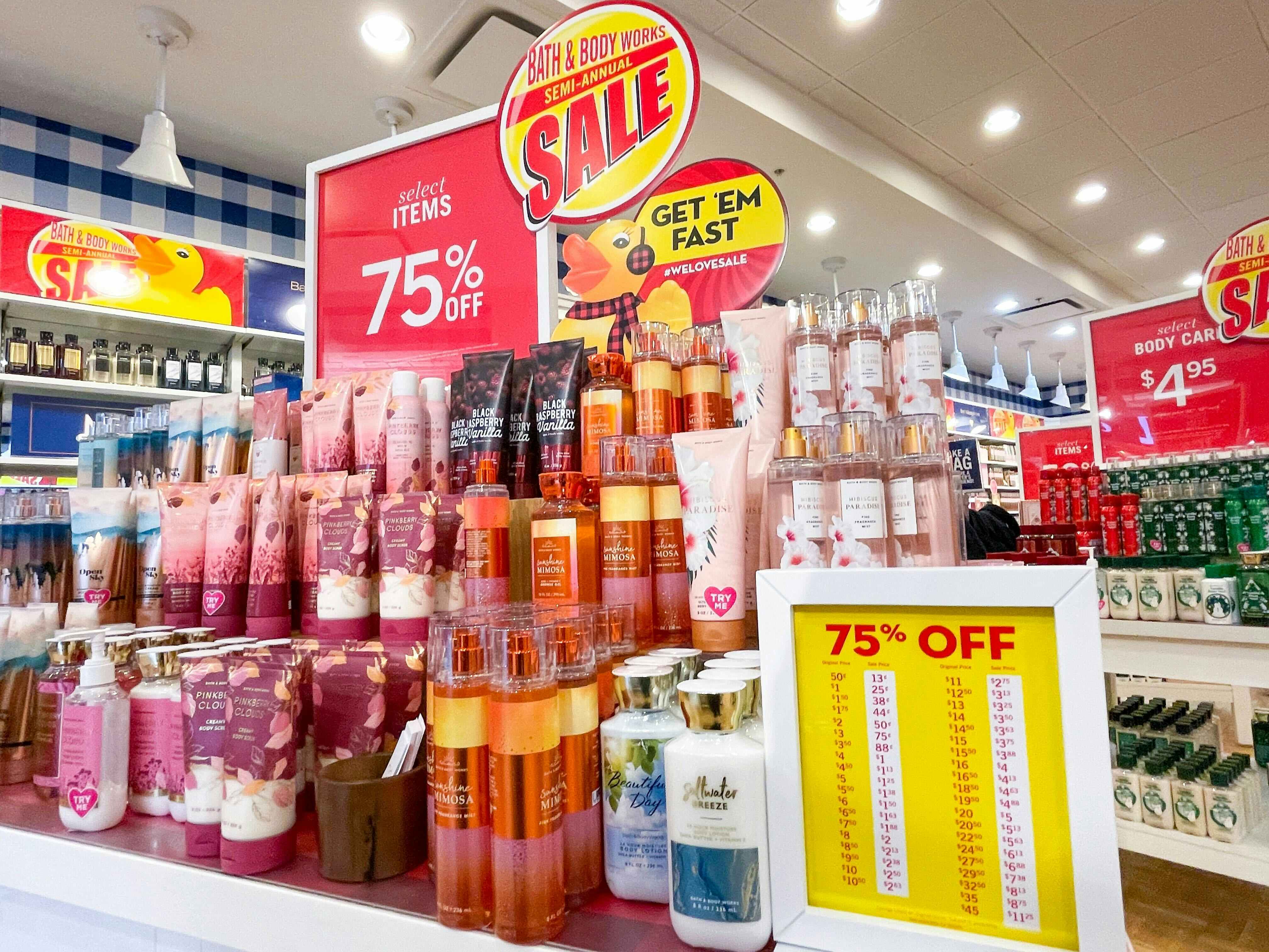 bath and body works sale