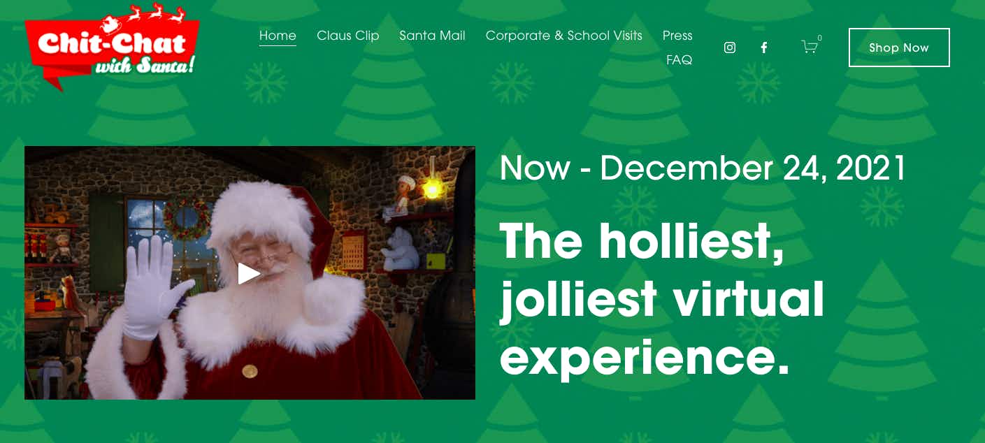 chit chat with santa home page