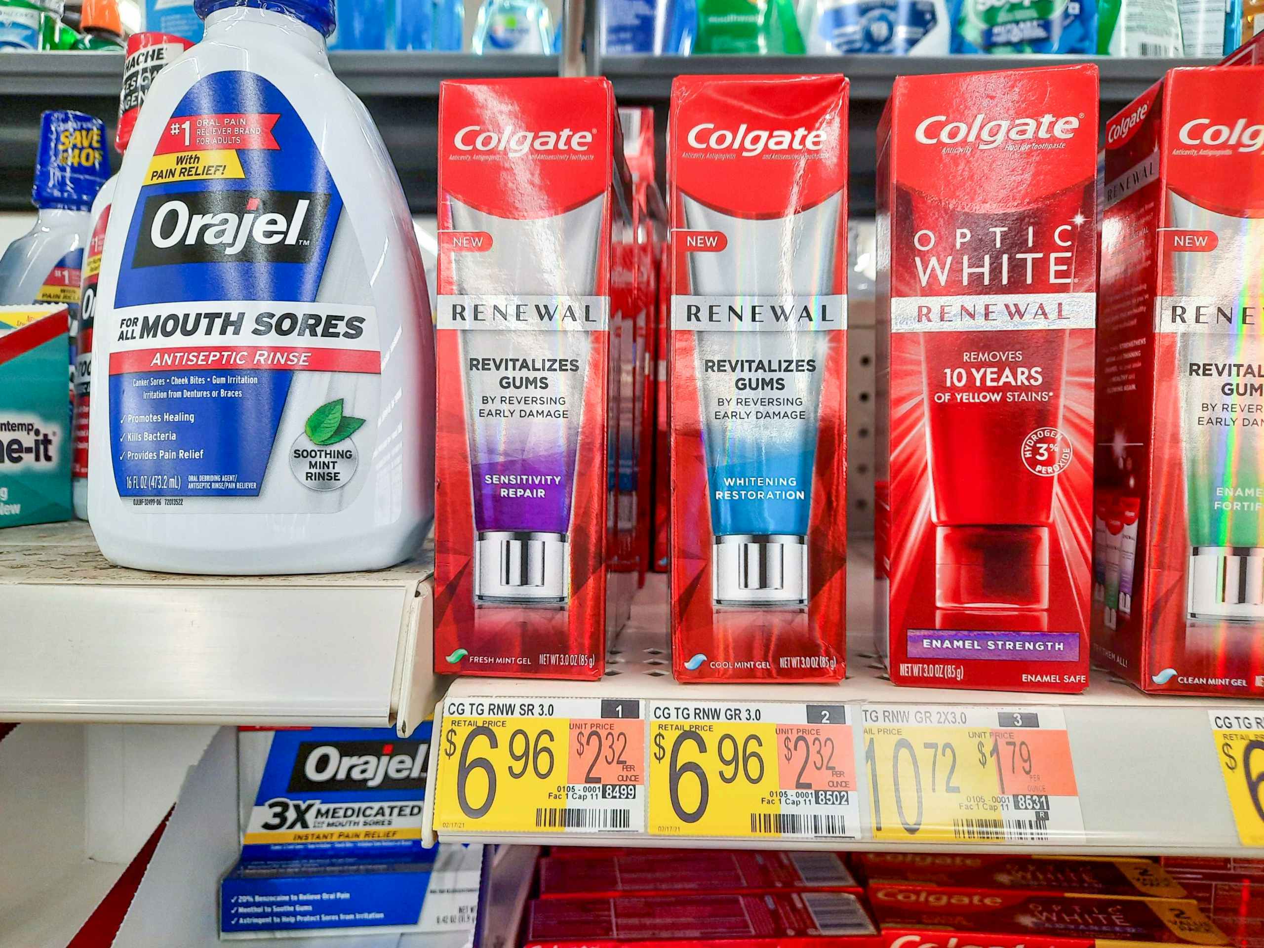 Colgate tootpaste on store shelf