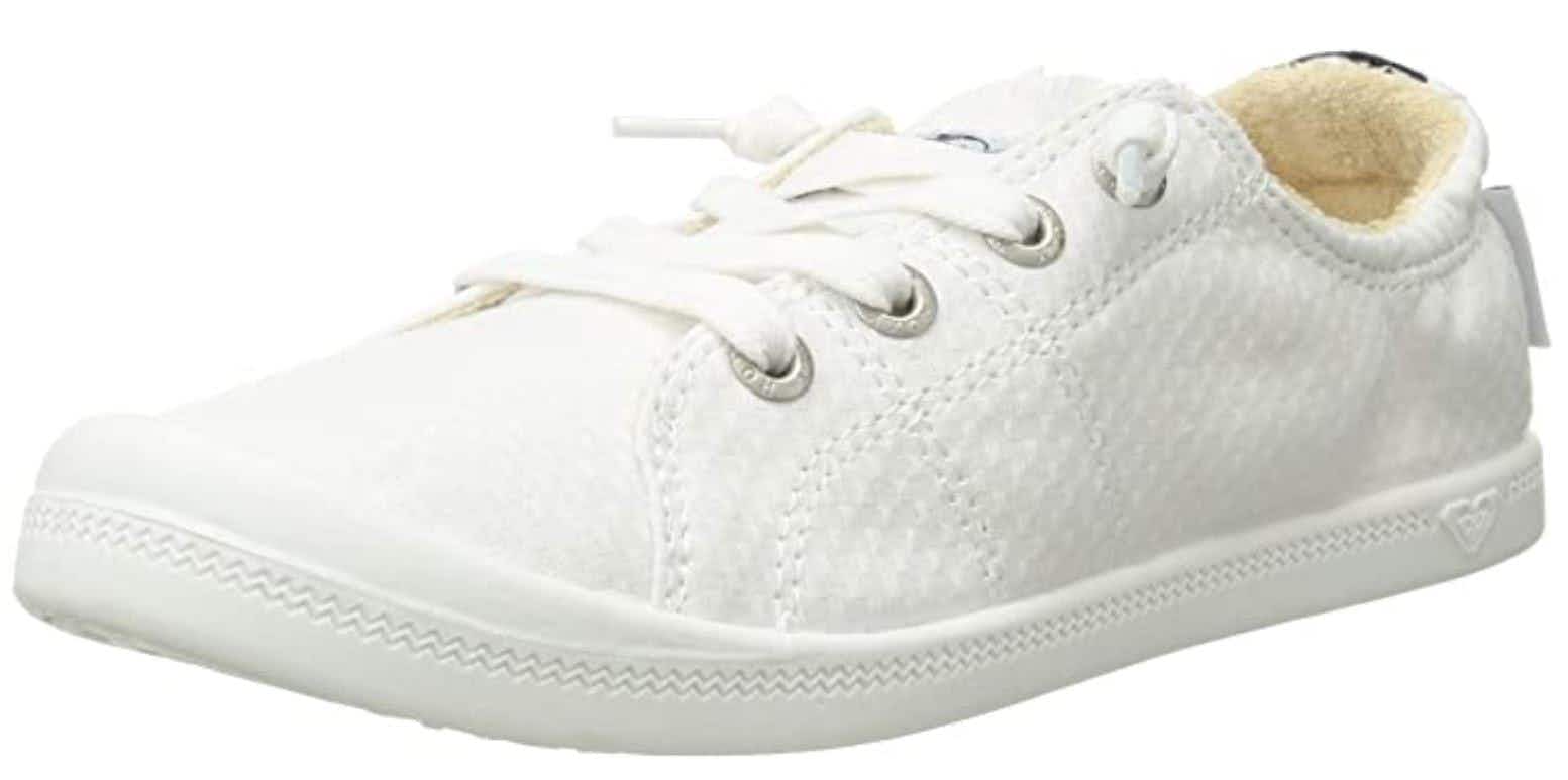 A white Roxy sneaker.