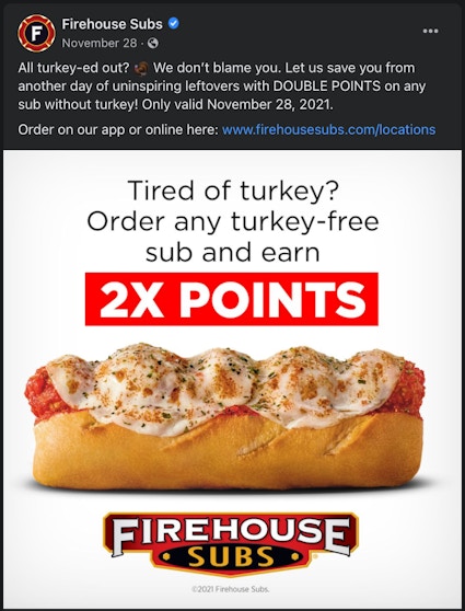 screenshot of firehouse subs on twitter
