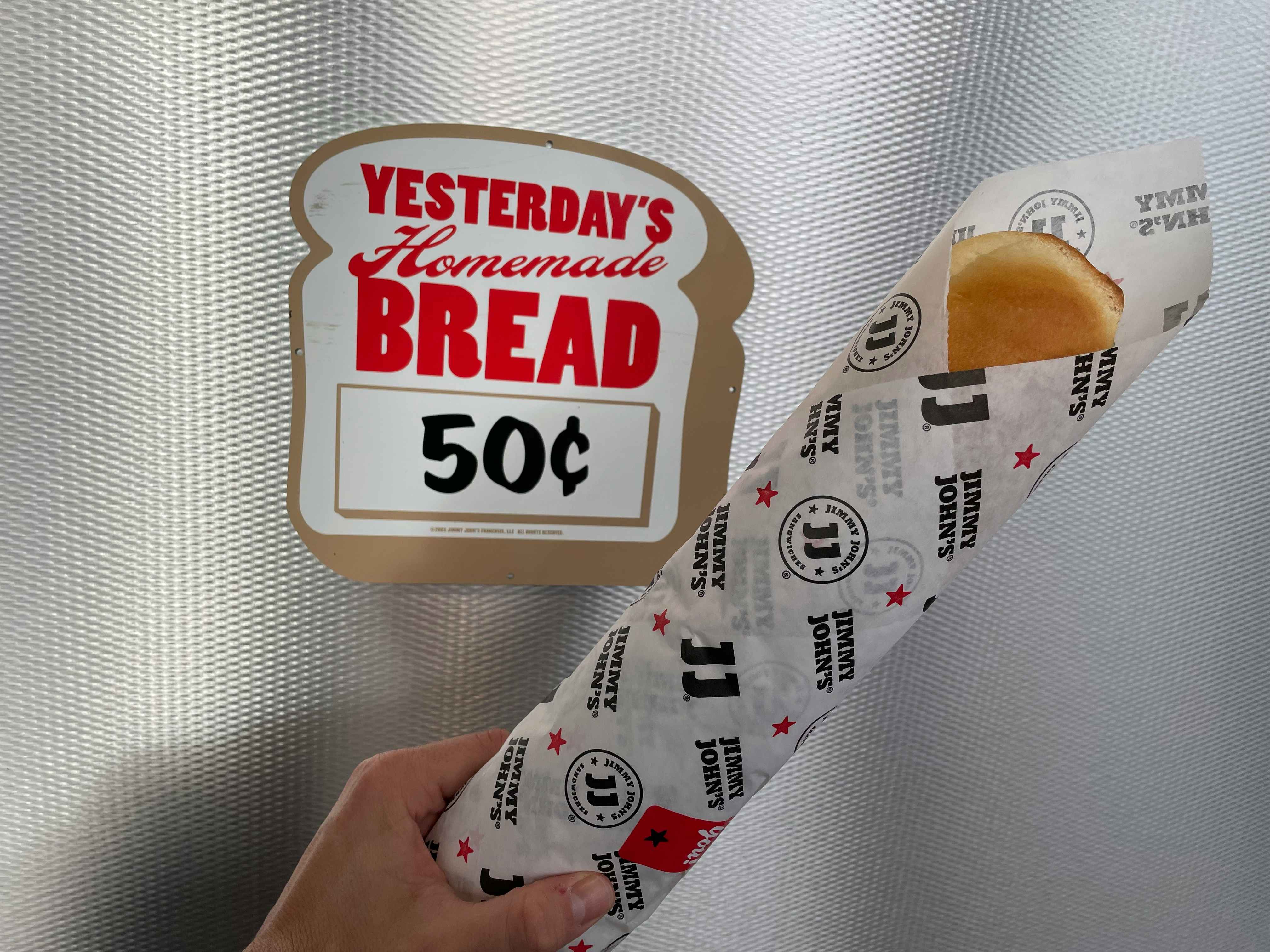 50 cent day-old bread at Jimmy John's