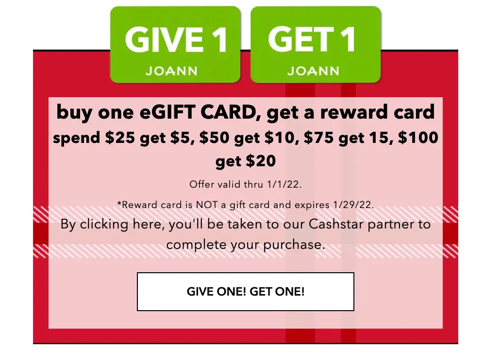 joann fabrics buy a $25 gift card & get a $5 reward card the krazy coupon lady joann fabrics buy a