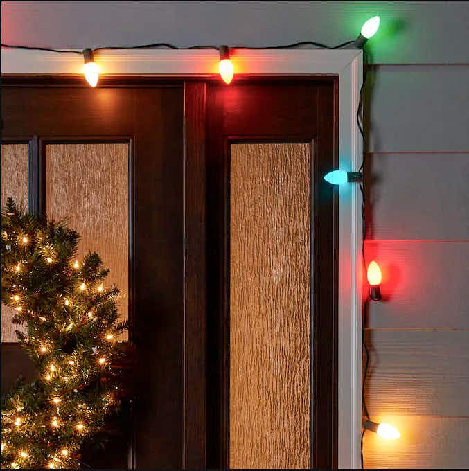 lowes christmas clearance multi colored lights screenshot