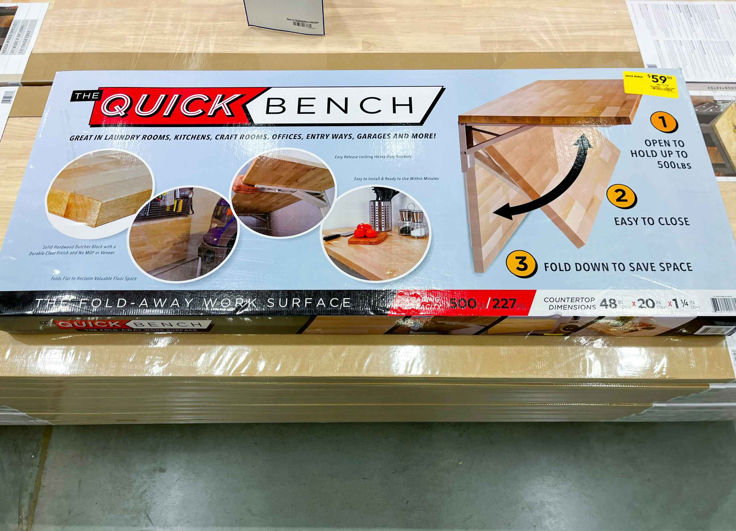 lowes year end clearance quick bench on display