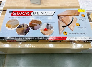 lowes year end clearance quick bench on display