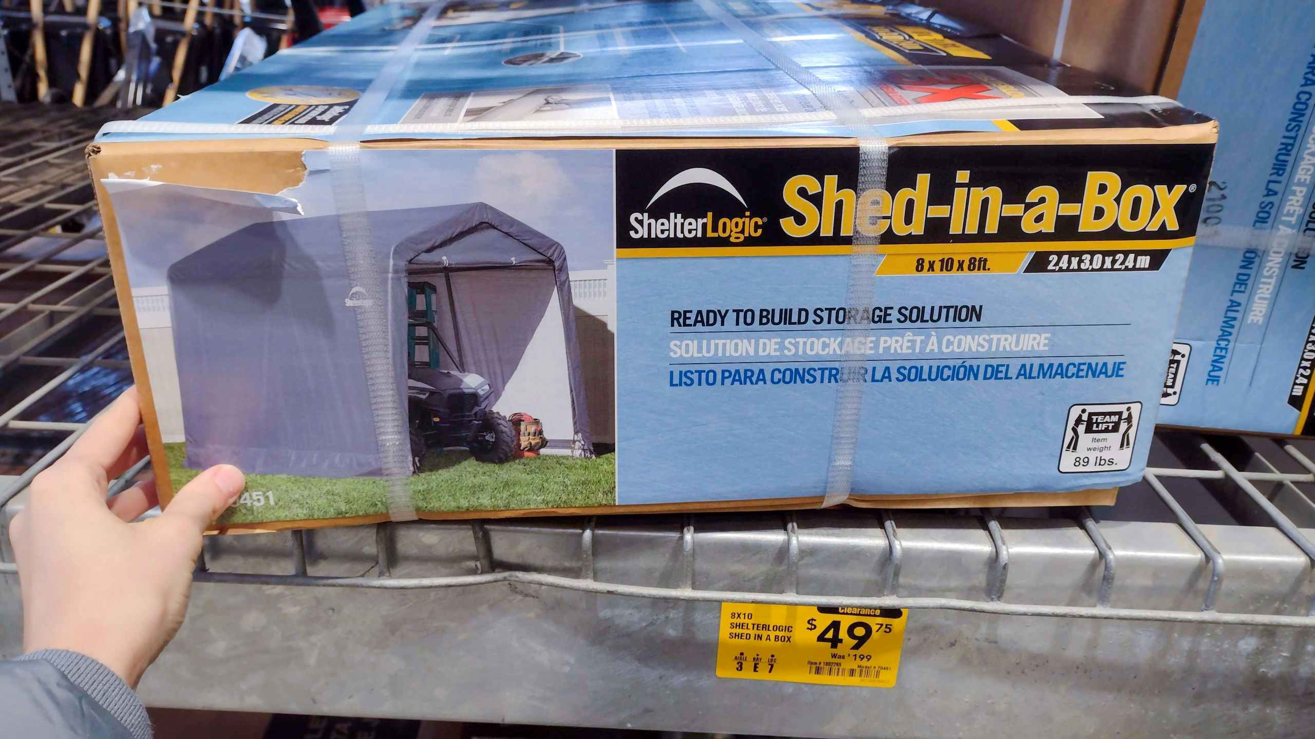 lowes year end clearance shed on shelf