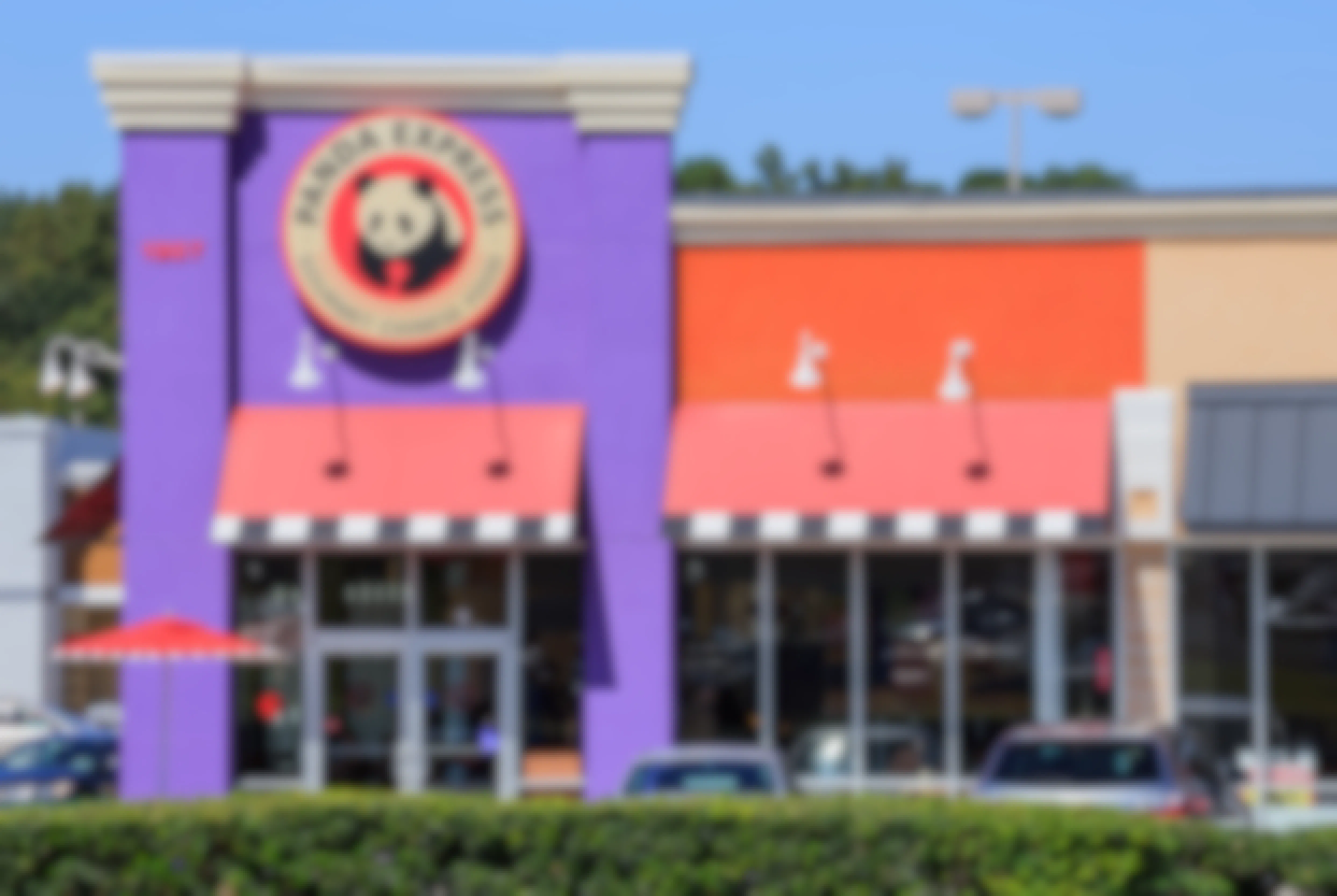 The front of a Panda Express restaurant