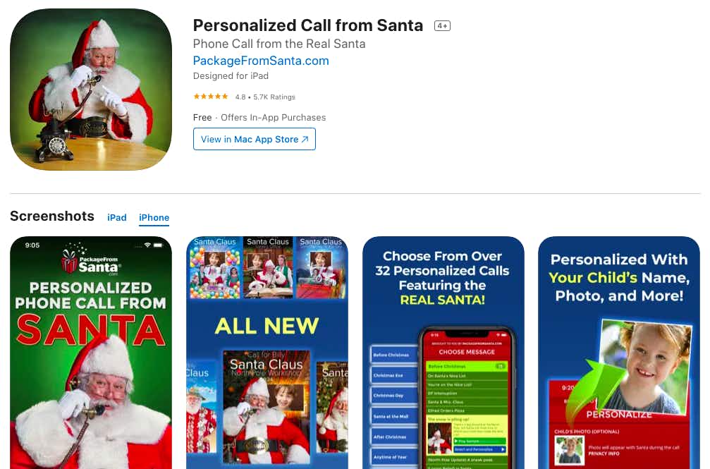 personalized call from santa app download