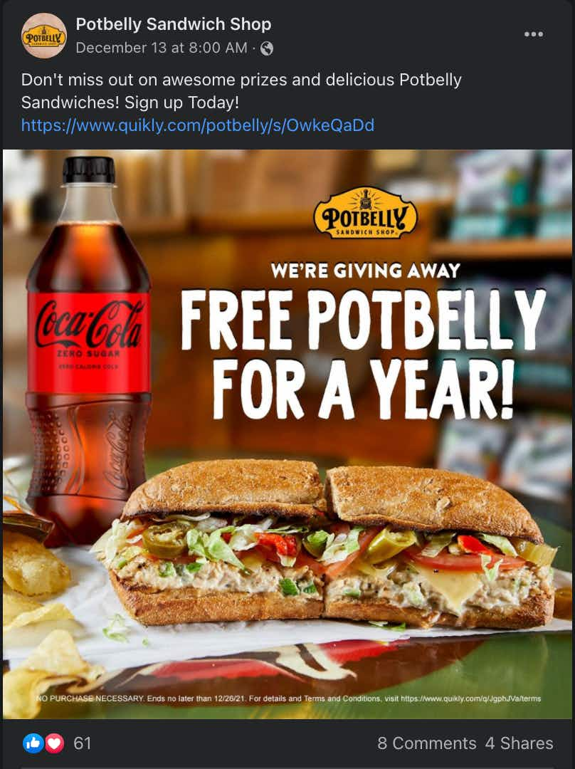 potbelly facebook post