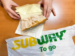 plain turkey and cheese subway sub