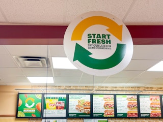 start fresh menu sign