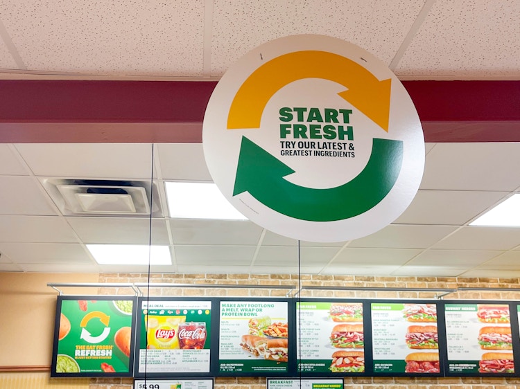 start fresh menu sign