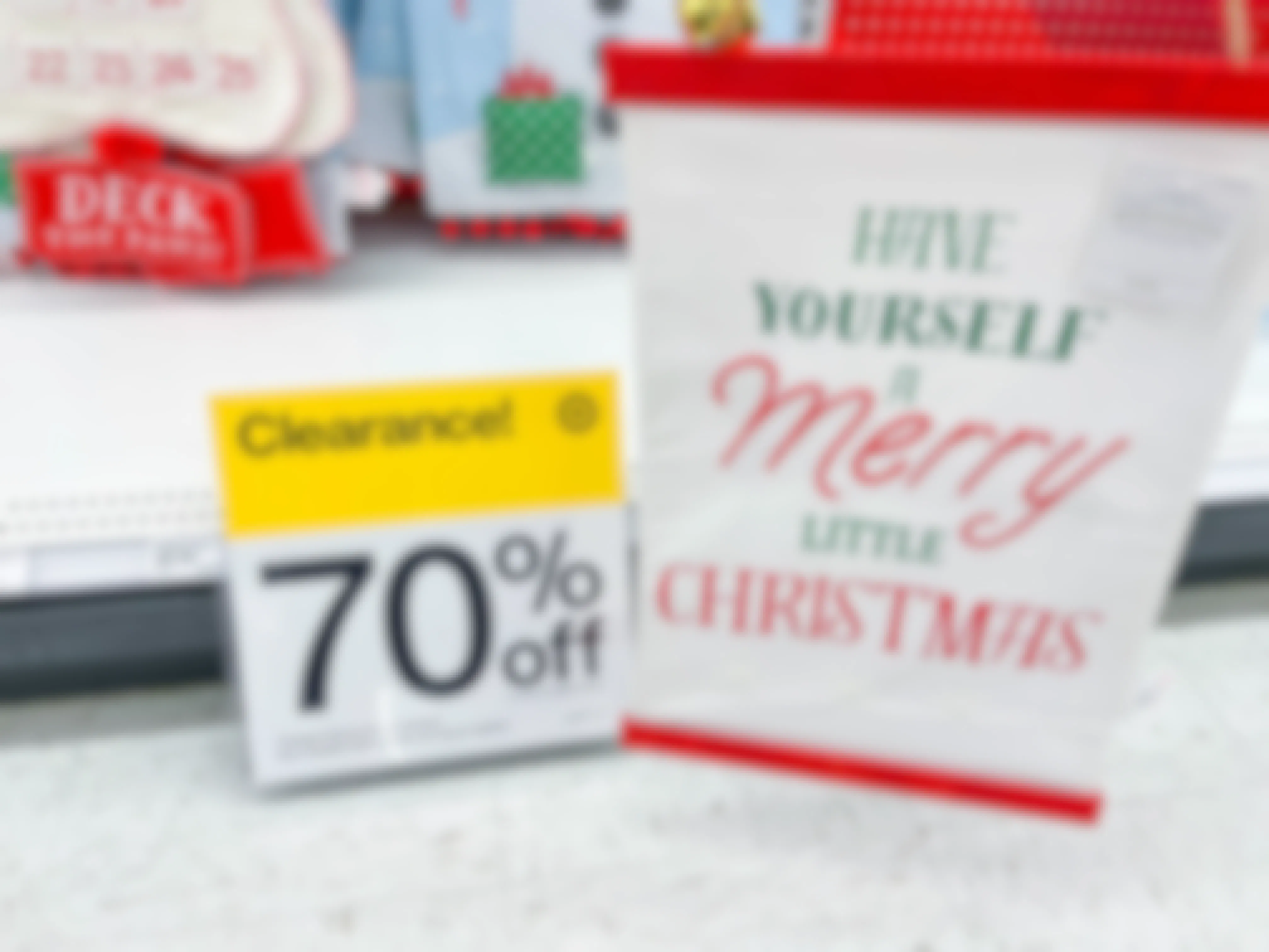 christmas clearance and sign in target