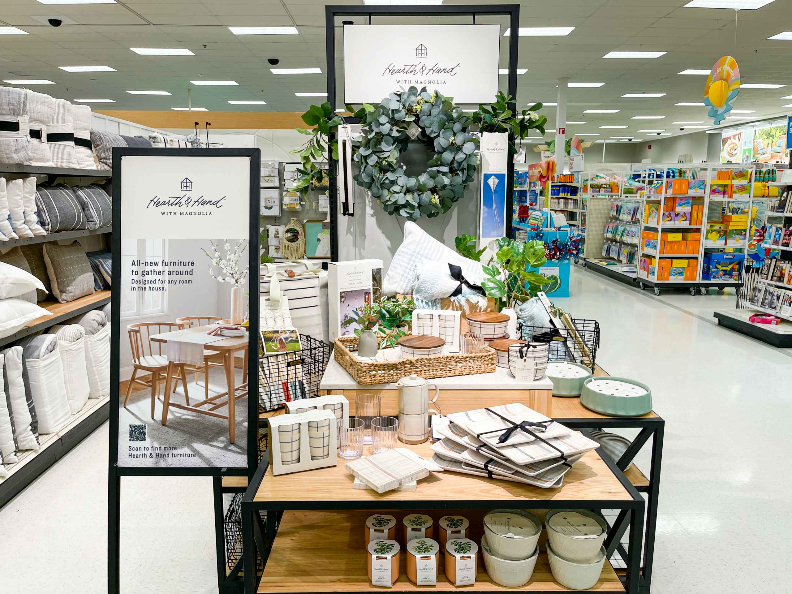 Hearth and hand product display inside Target.