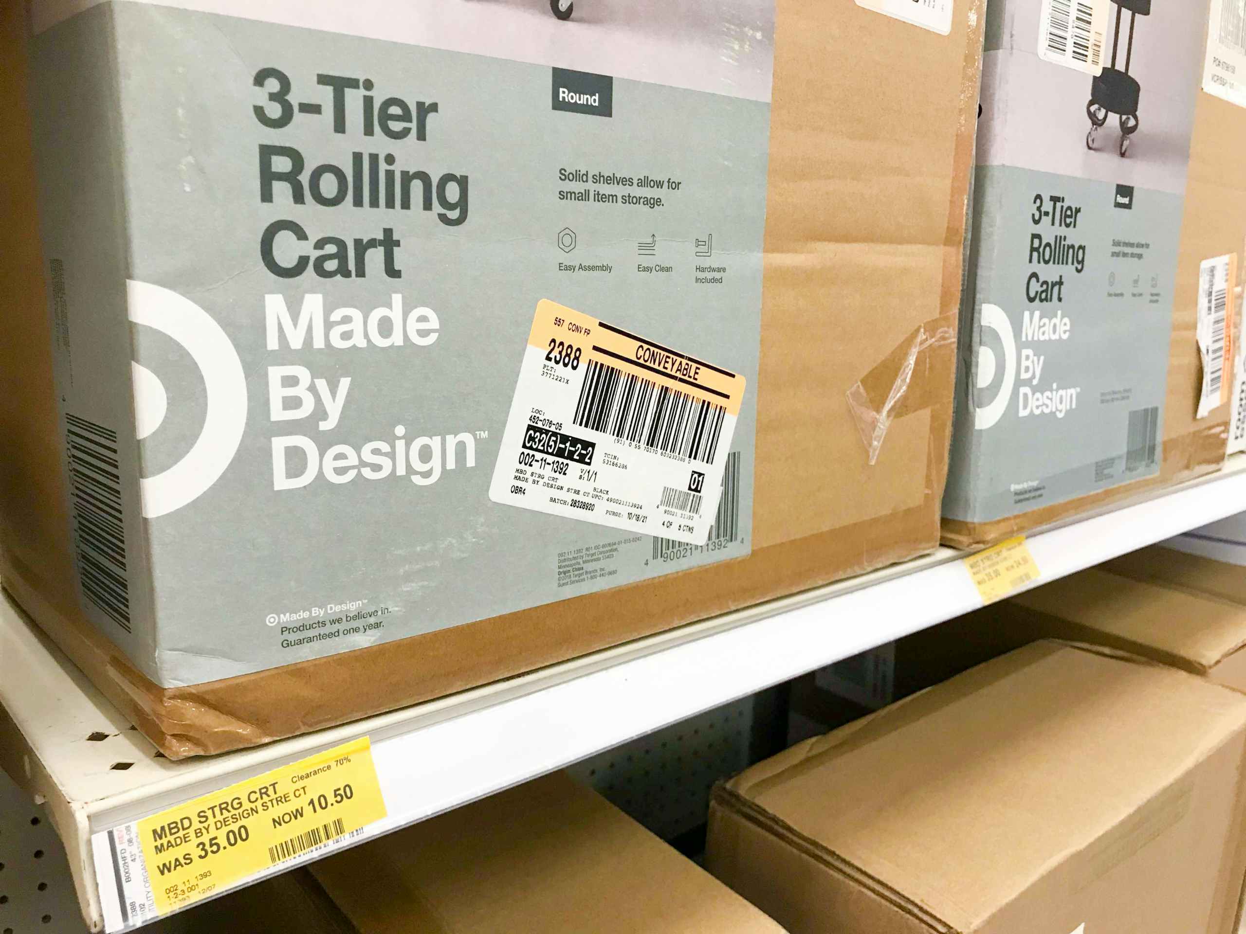 target storage clearance round rolling cart on display