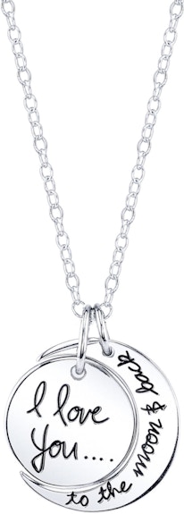 walmart brilliance sterling silver moon pendant necklace screenshot