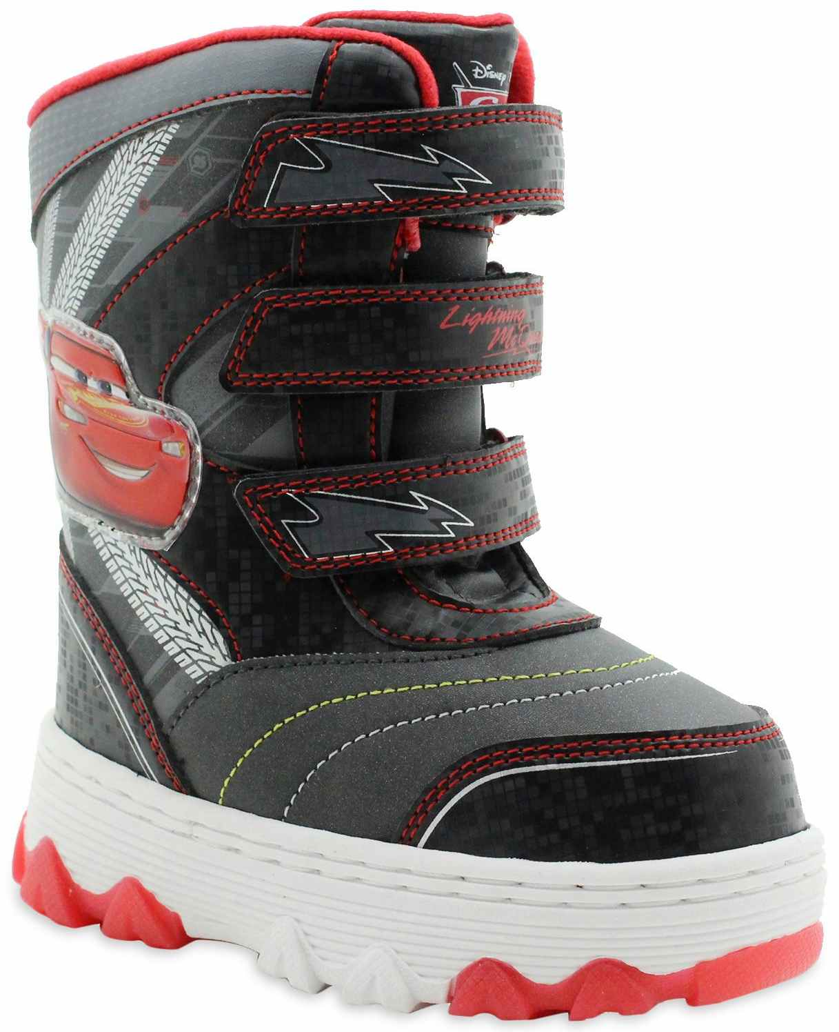 Disney Pixar Cars Boys Light Up Winter Boots