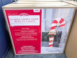 walmart holiday time candy cane with lights on display
