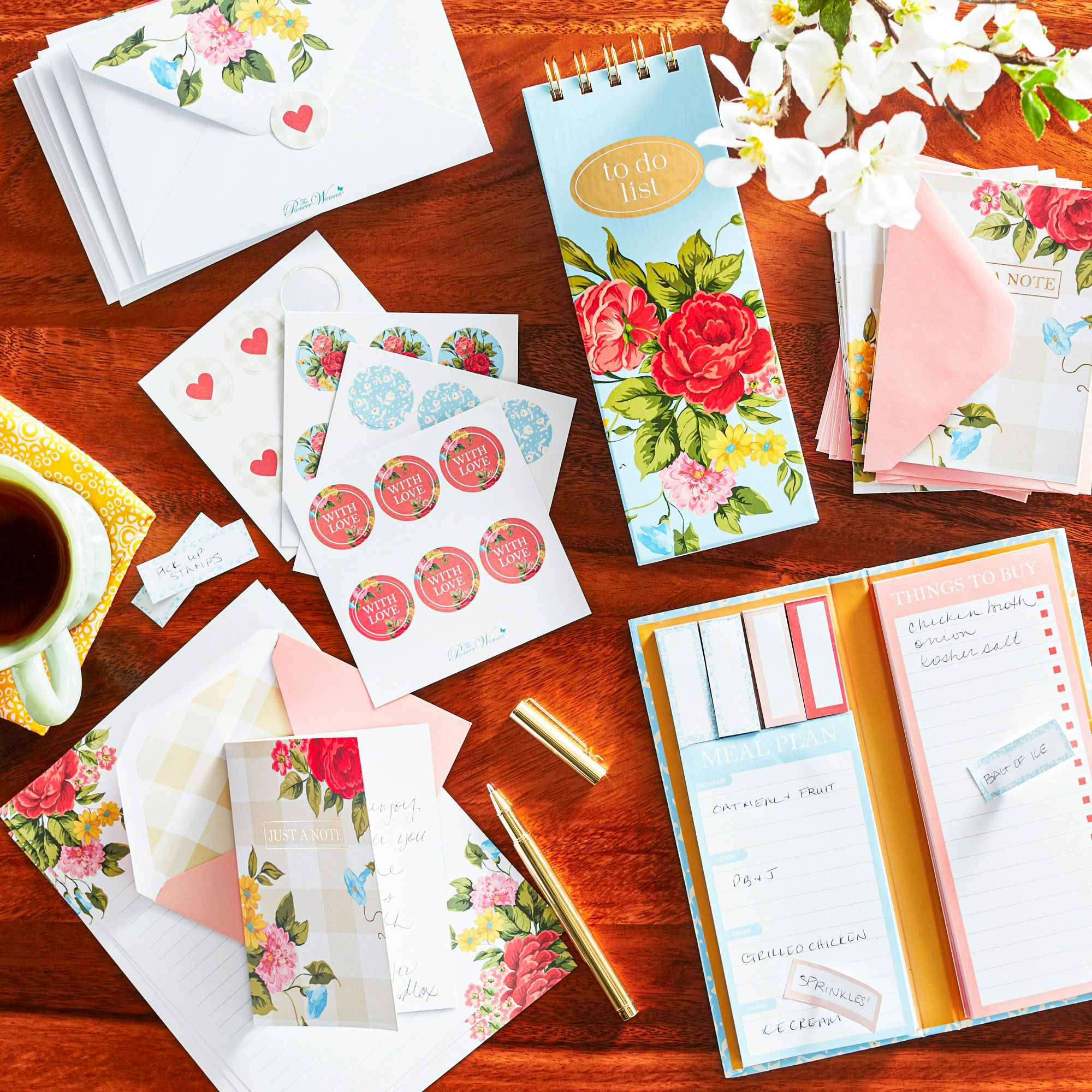 walmart pioneer woman sweet rose stationary set screenshot