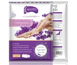 A lavender-scented foot mask.