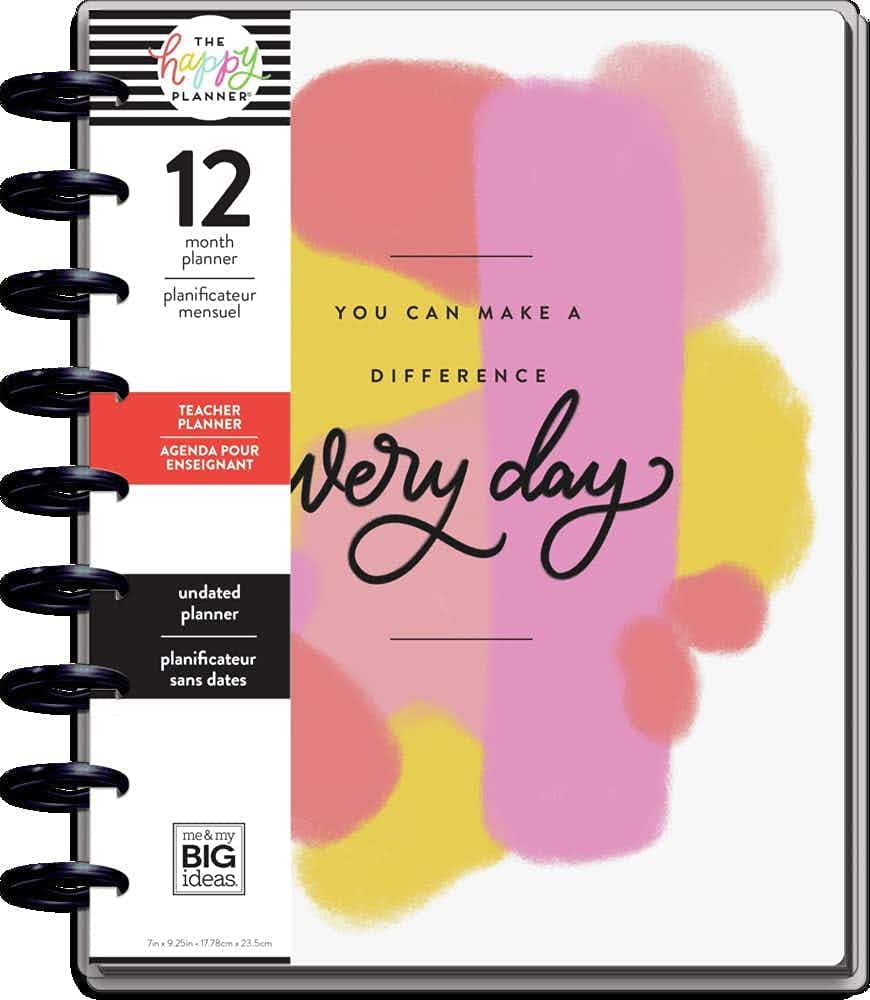 A teacher planner from the brand The Happy Planner.