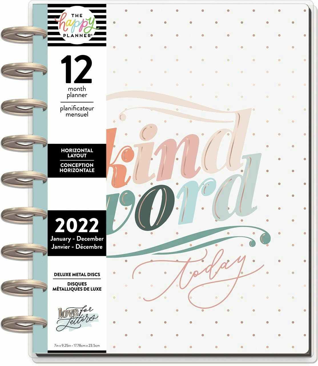 The love for letters themed planner.