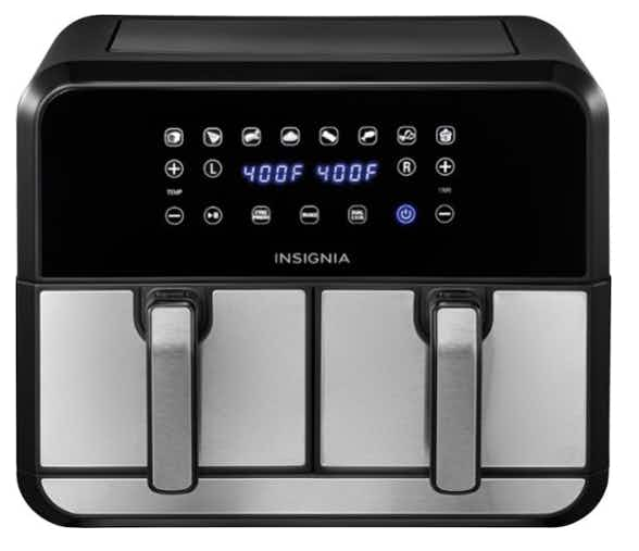 Insignia™ - 8 Qt. Digital Dual-Basket Air Fryer - Black