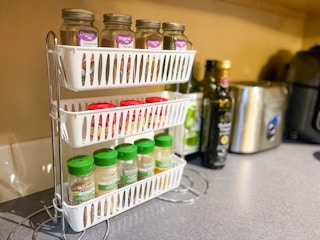 diy spice rack on counter