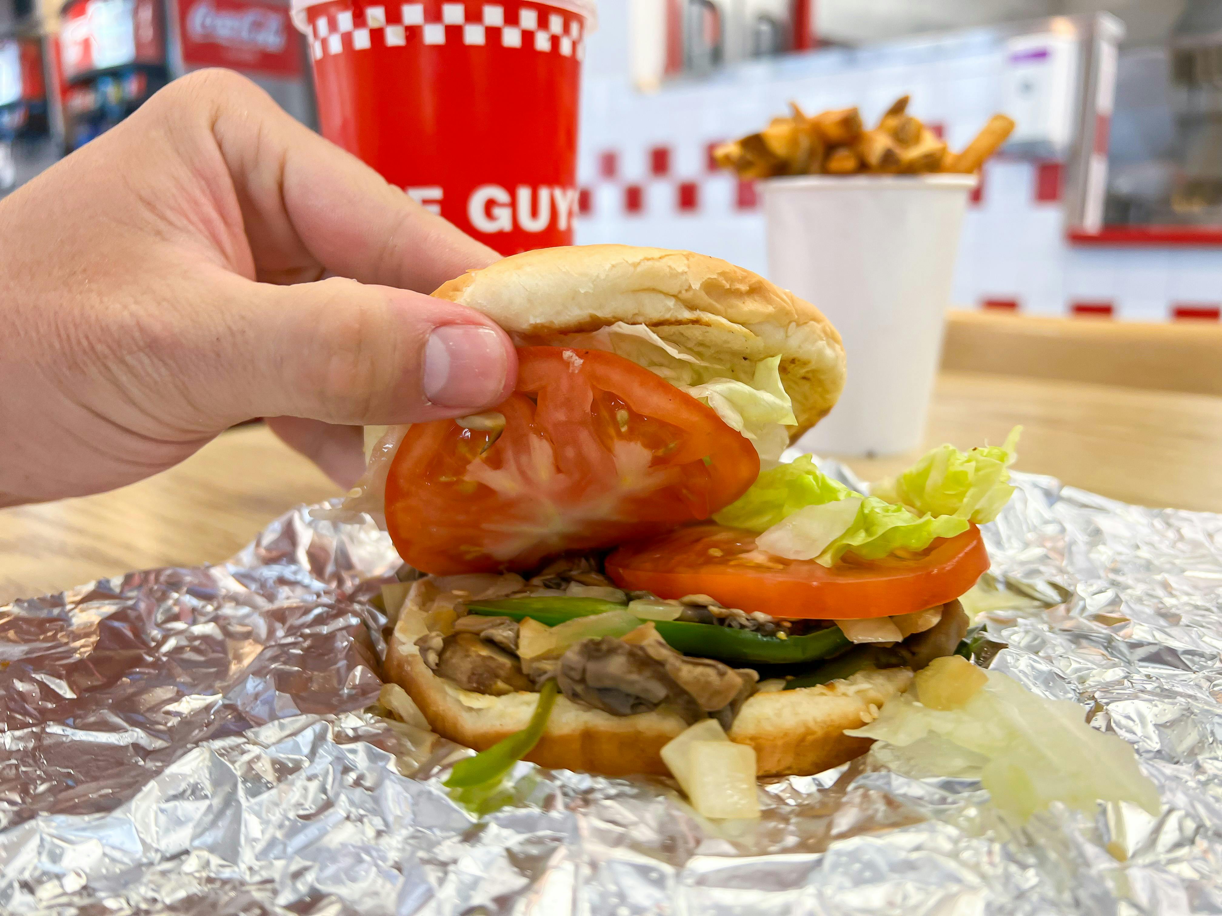 Veggie Sandwich From Five Guys