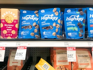 highkey mini cookies on a target shelf