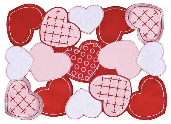 Celebrate Valentine's Day Together Cut-Out Hearts Placemat
