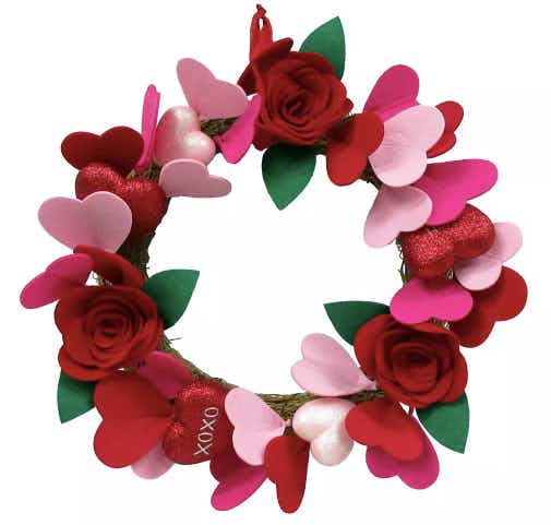 Celebrate Valentine's Day Together Felt Candy Heart Wreath