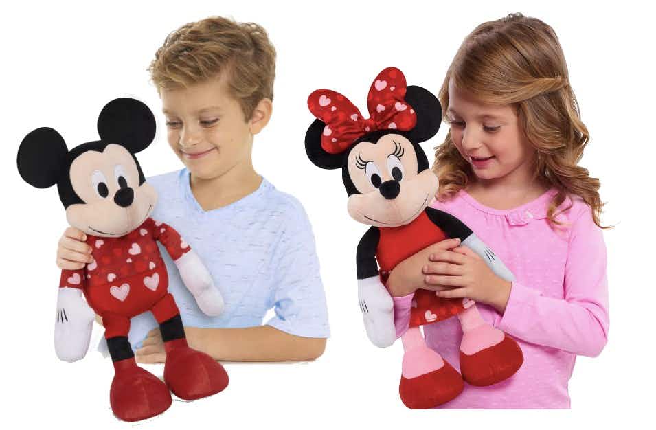 kohls disney large valentines day plushes minney mickey mouse collage 2022