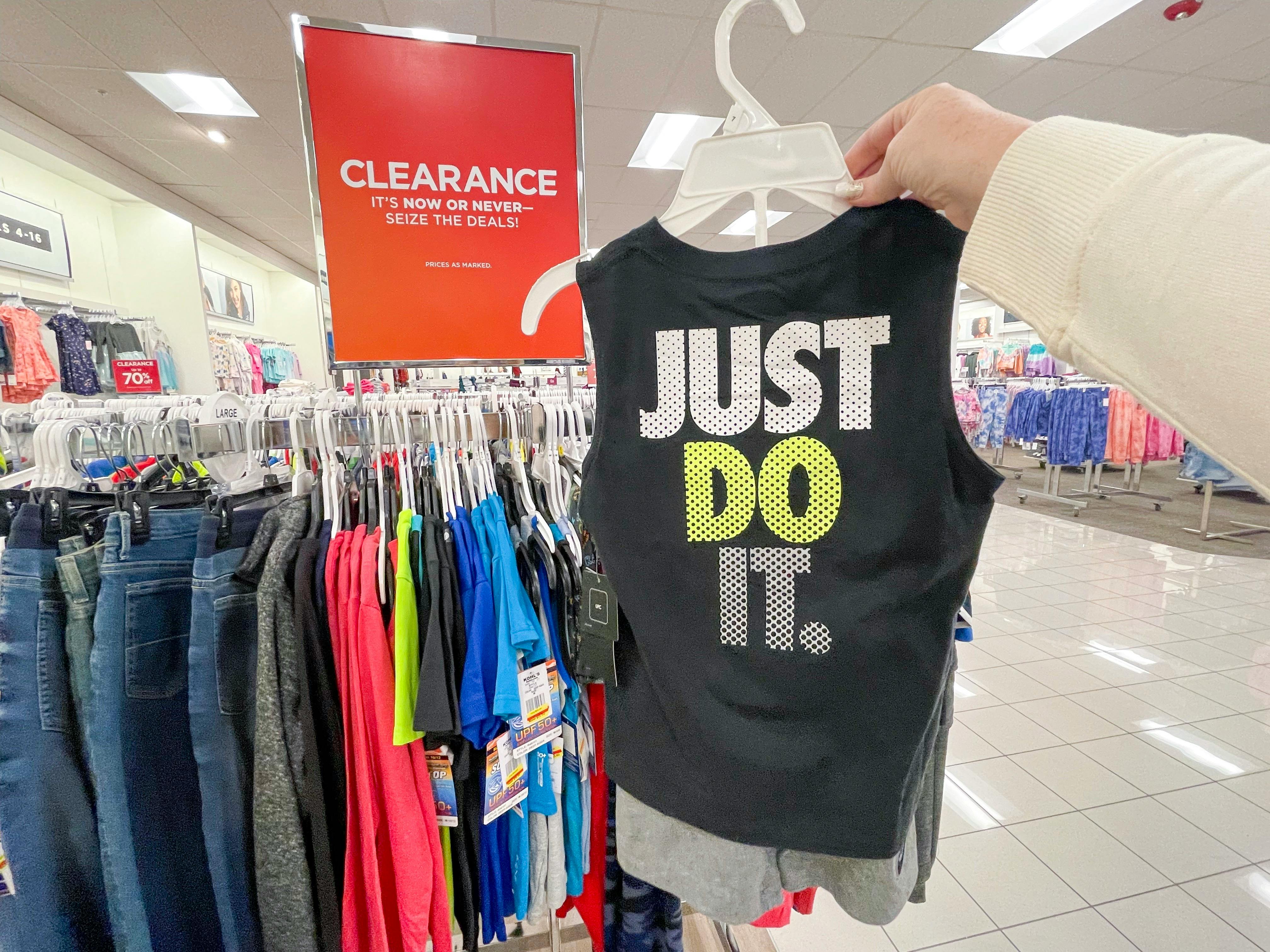 kohls nike clearance