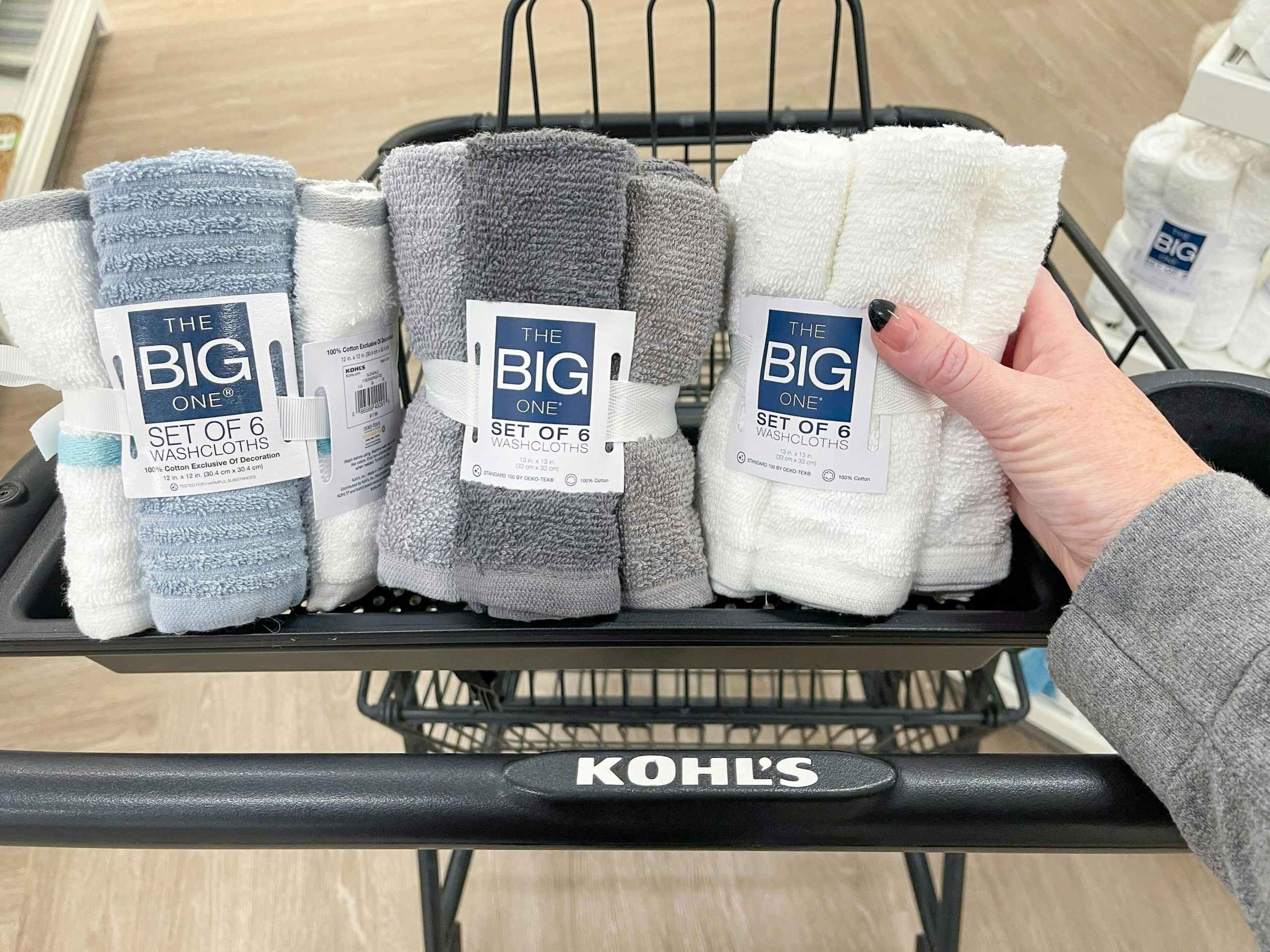 kohls the big one washcloth 6 pack in store image 2022