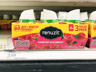 renuzit gel air freshener cone 3-pack on a target shelf