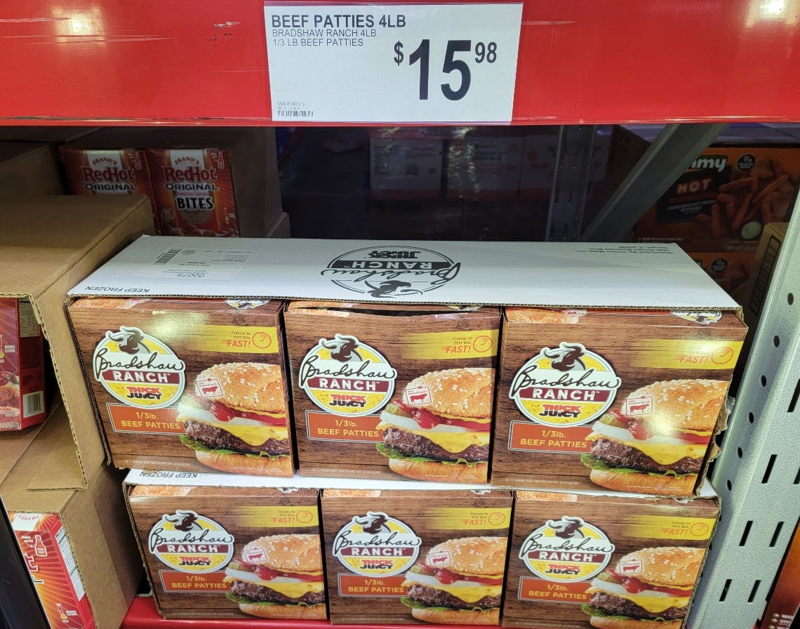 Bradshaw Ranch Beef Patties, Only $15.98 at Sam's Club - The Krazy ...