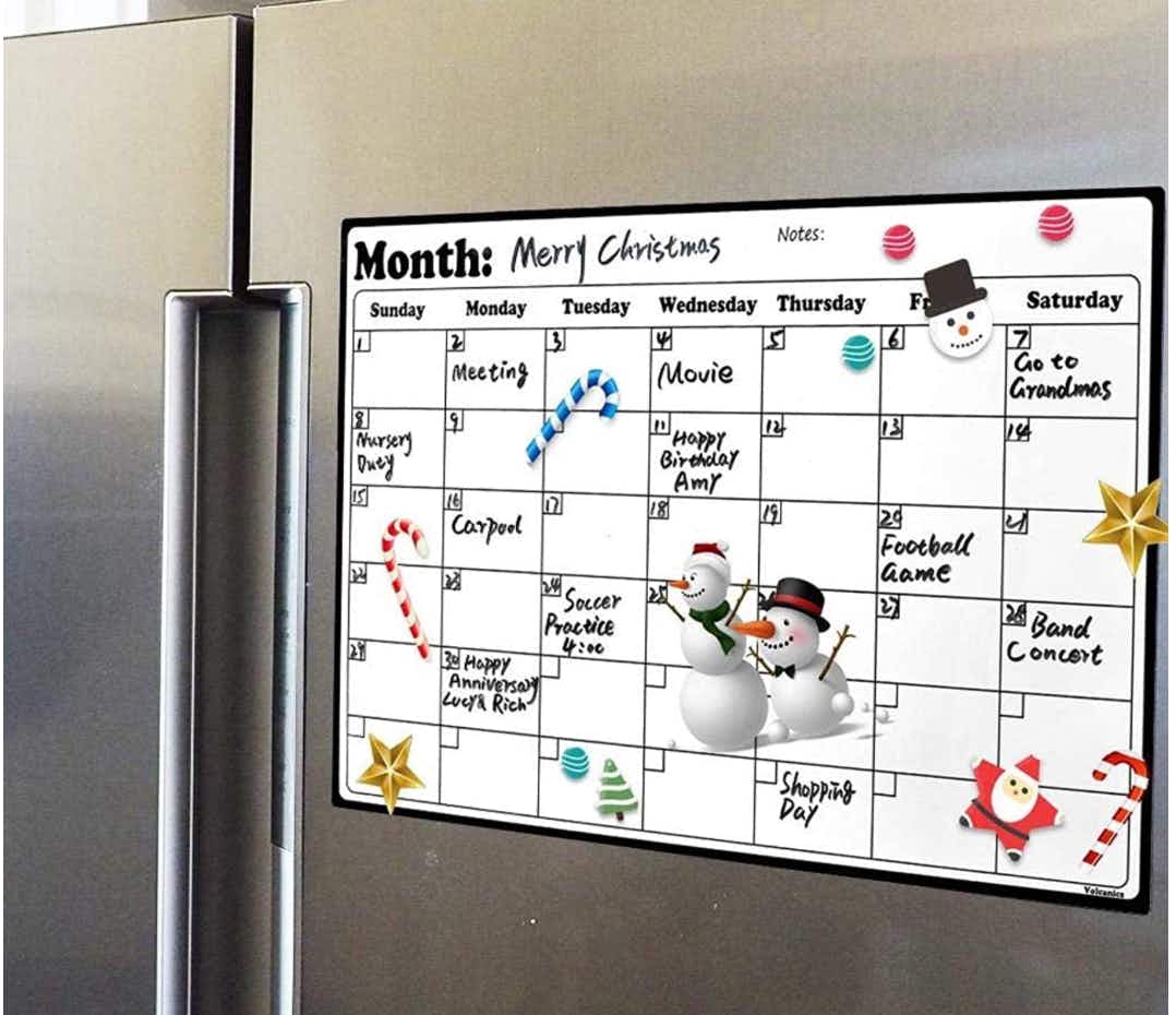 Fridge Calendar Magnetic Dry Erase Calendar