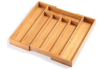 Bamboo Expandable Silverware Organizer