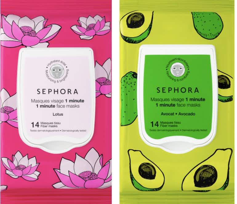 SEPHORA COLLECTION 1 Minute Face Masks stock image 2021
