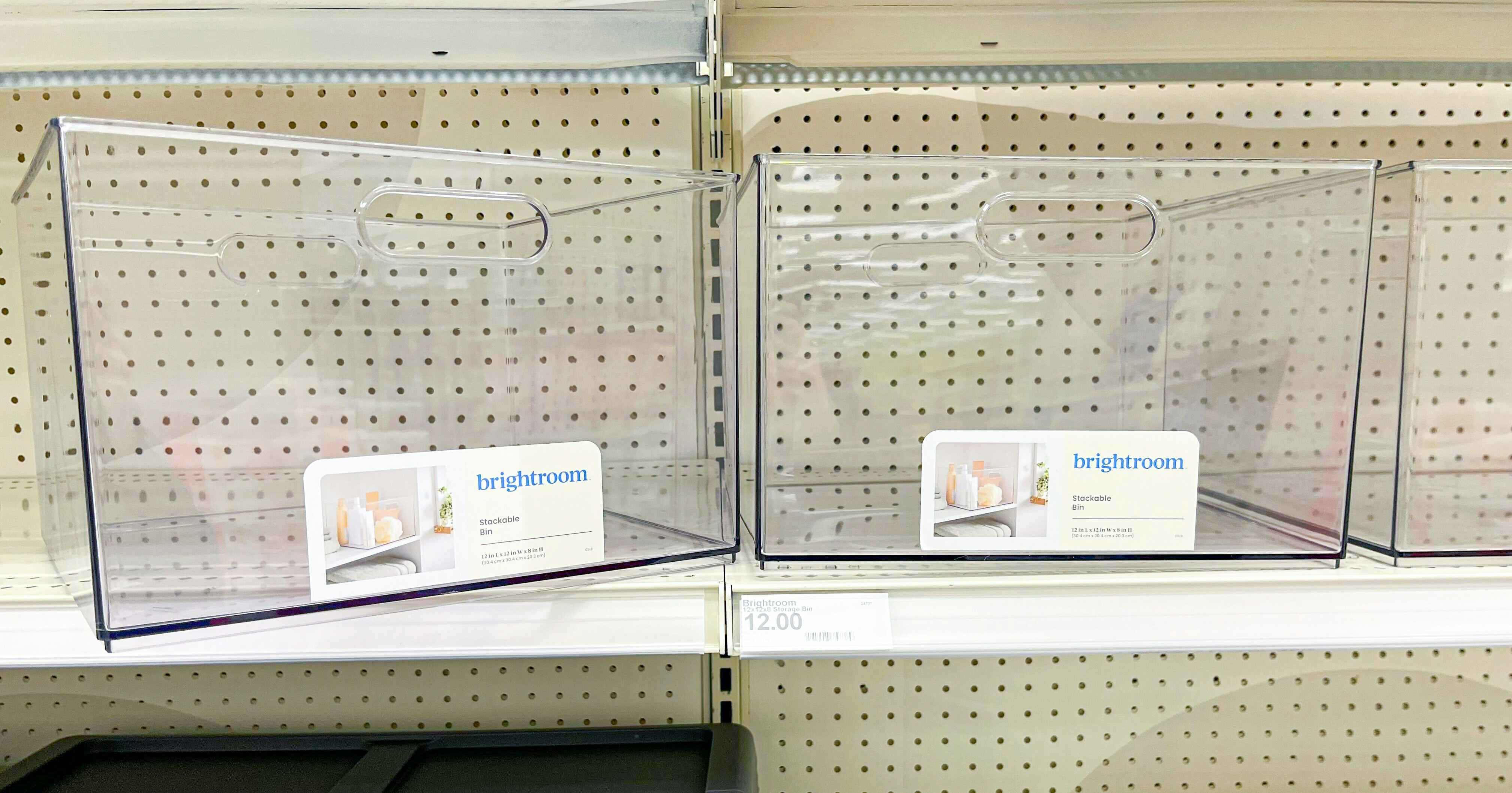Brightroom clear stackable storage bin at Target